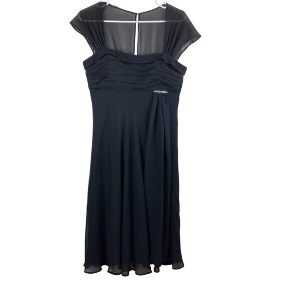 NWT SL Fashions Women Sz 12 Black Cocktail Party  Dress Special Event Wedding - Picture 1 of 9